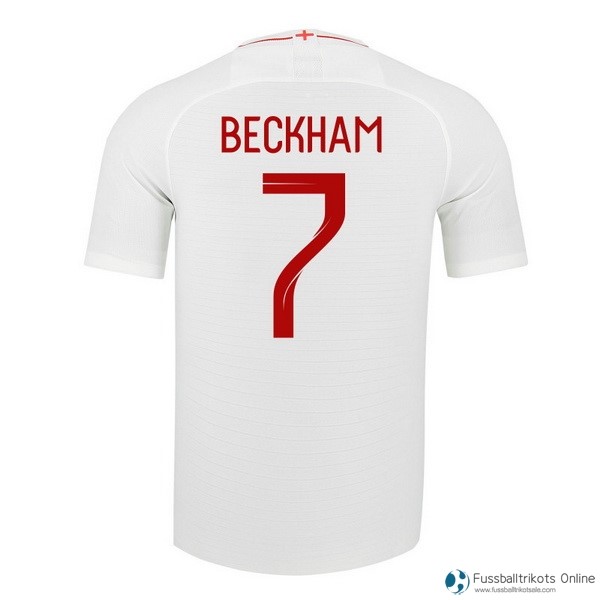 England Trikot Heim Beckham 2018 Weiß Fussballtrikots Günstig